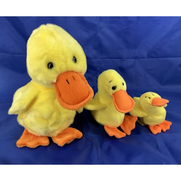 Ty Beanie Babies Bundle (3pcs) Quackers In 3 Sizes Buddy Baby And Teenie Beanie - Picture 3 of 16